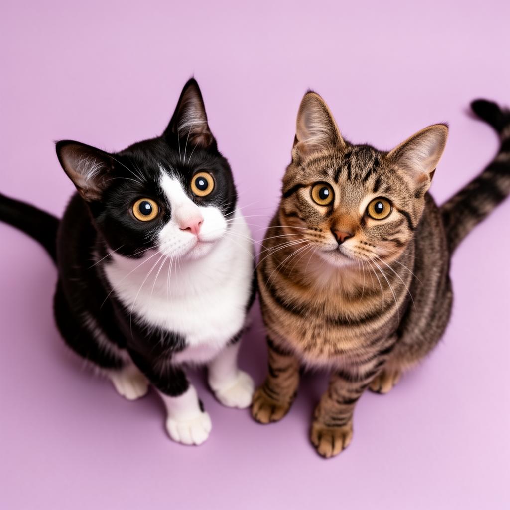 Dois gatinhos curiosos