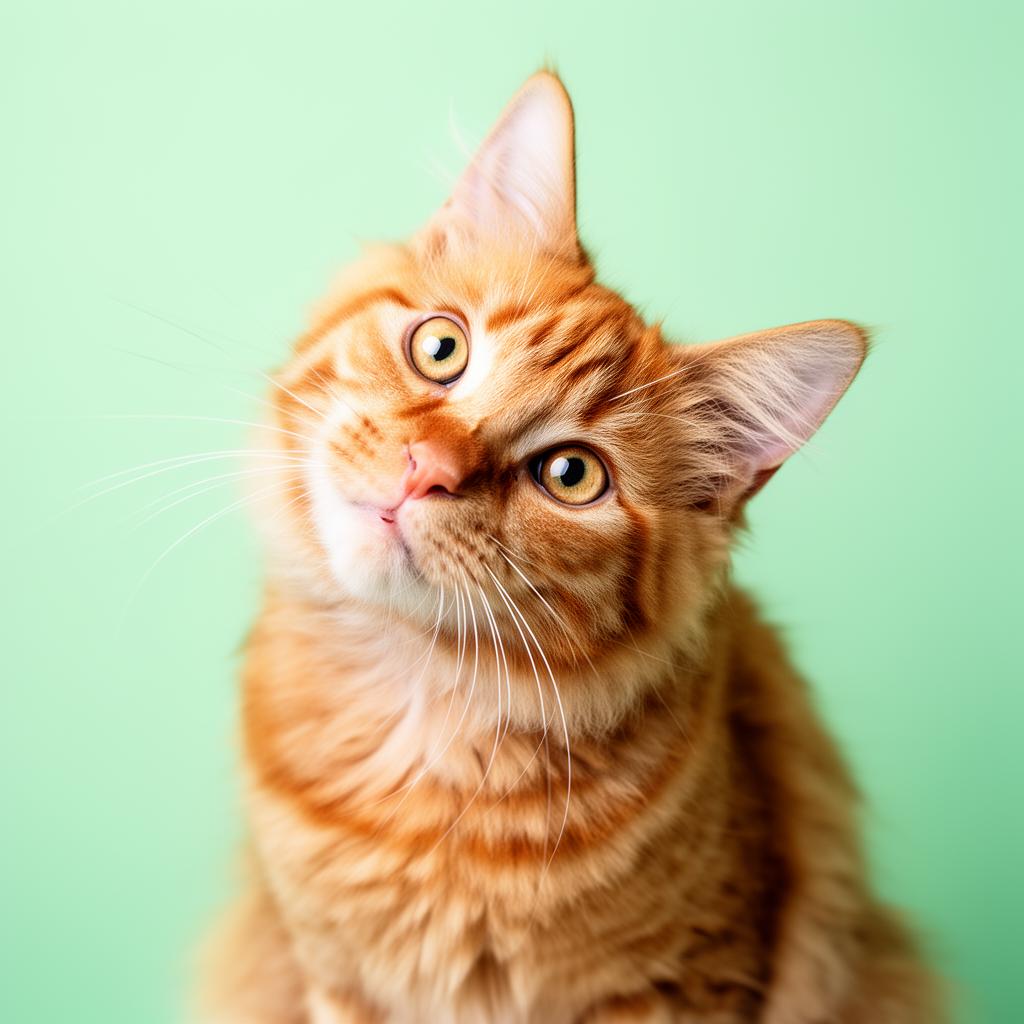 Gatinho laranja curioso